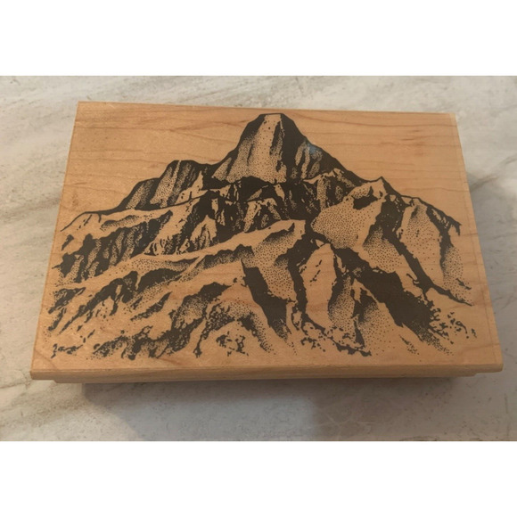 STAMPSCAPES RUBBER STAMPS 182G TALL PEAK MOUNTAINS LANDSCAPES SCENERY #1044 - Picture 1 of 3